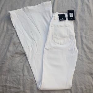 Fashion Nova Tall White Flare Super Stretch Jean